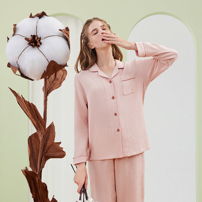 Pyjama en coton crêpe double gaze – Pour couple