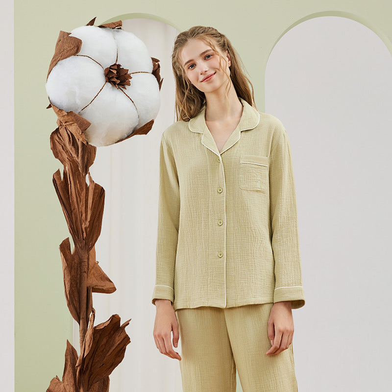 Pyjama en coton crêpe double gaze – Pour couple