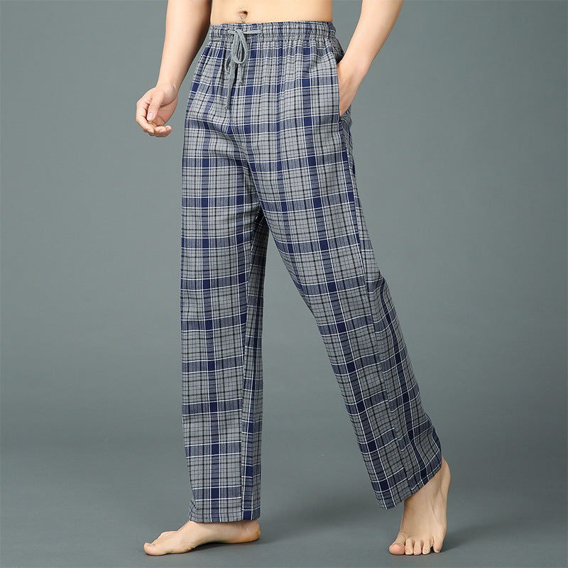 Pantalon de Pyjama Homme en Coton à Carreaux