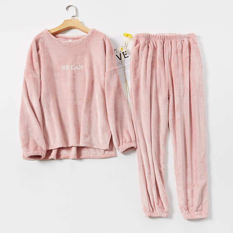Ensemble de pyjamas en flanelle d'hiver pour couples.