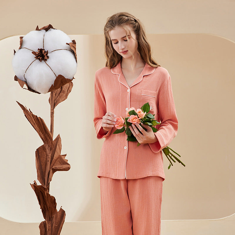 Pyjama Femme en Coton Crêpe à Double Couche