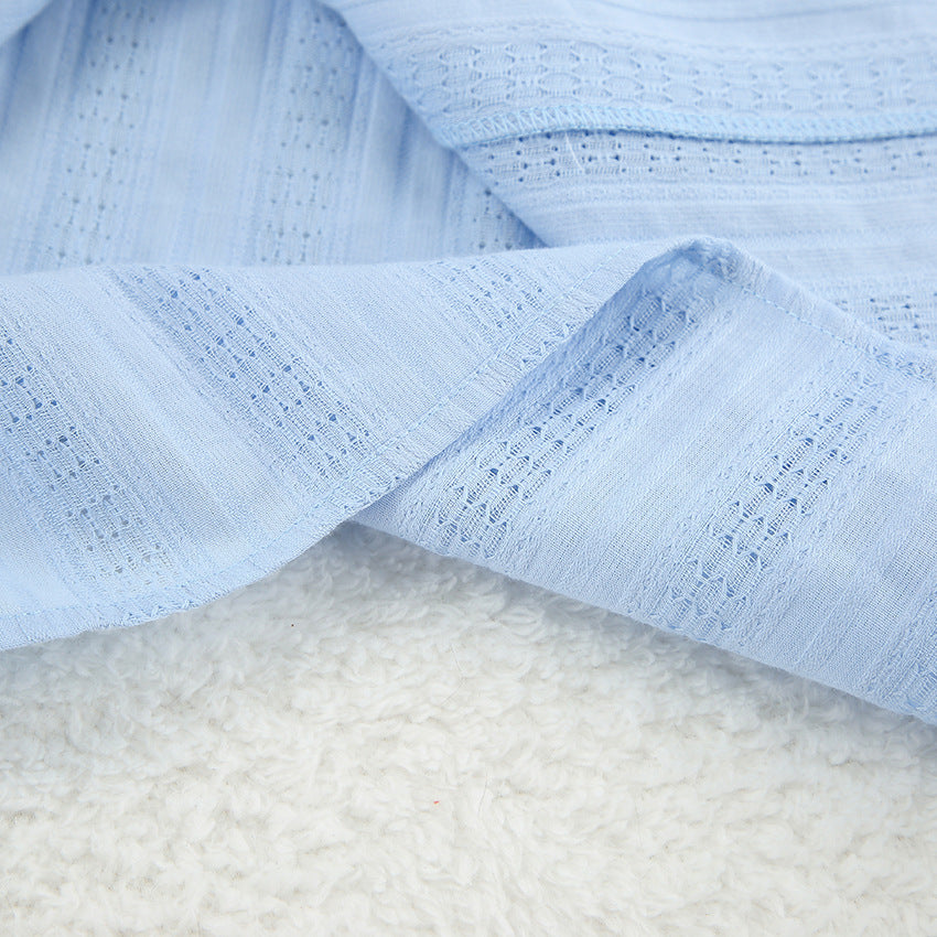 Pyjama cardigan coton manches longues deux pièces