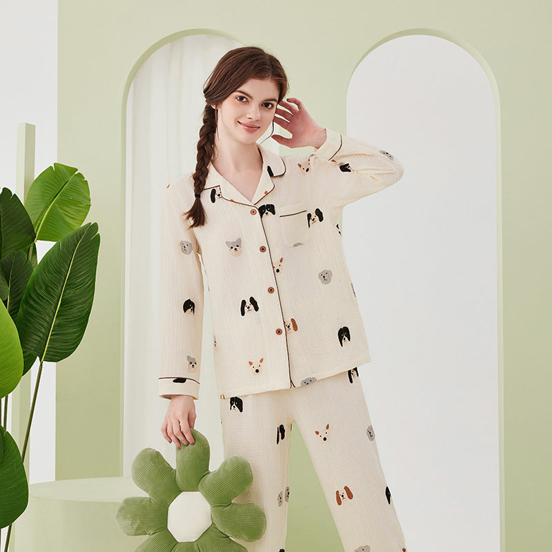 Pyjama en coton crêpe double gaze – Pour couple