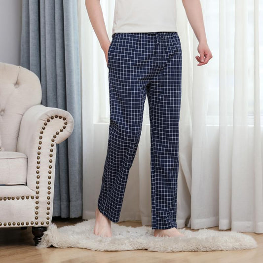 Pantalon de Pyjama Homme en Coton à Carreaux