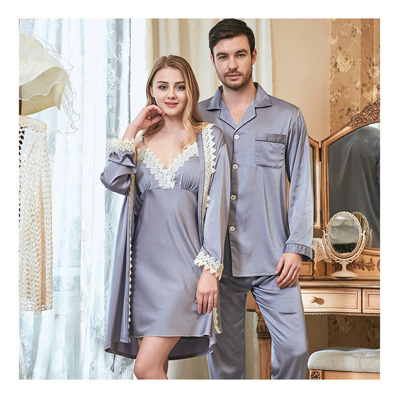 Nuisette en Dentelle avec Porte-jarretelles pour Femme - Pyjamas pour Couple.