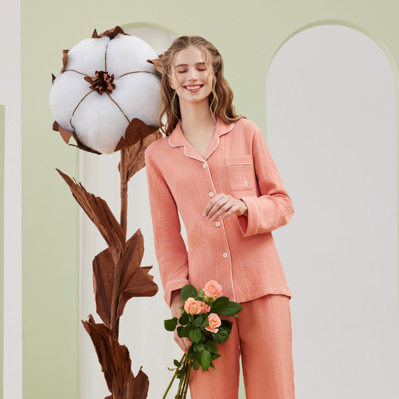 Pyjama en coton crêpe double gaze – Pour couple