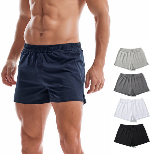 Shorts Simples de Maison en Coton Pur pour Homme.