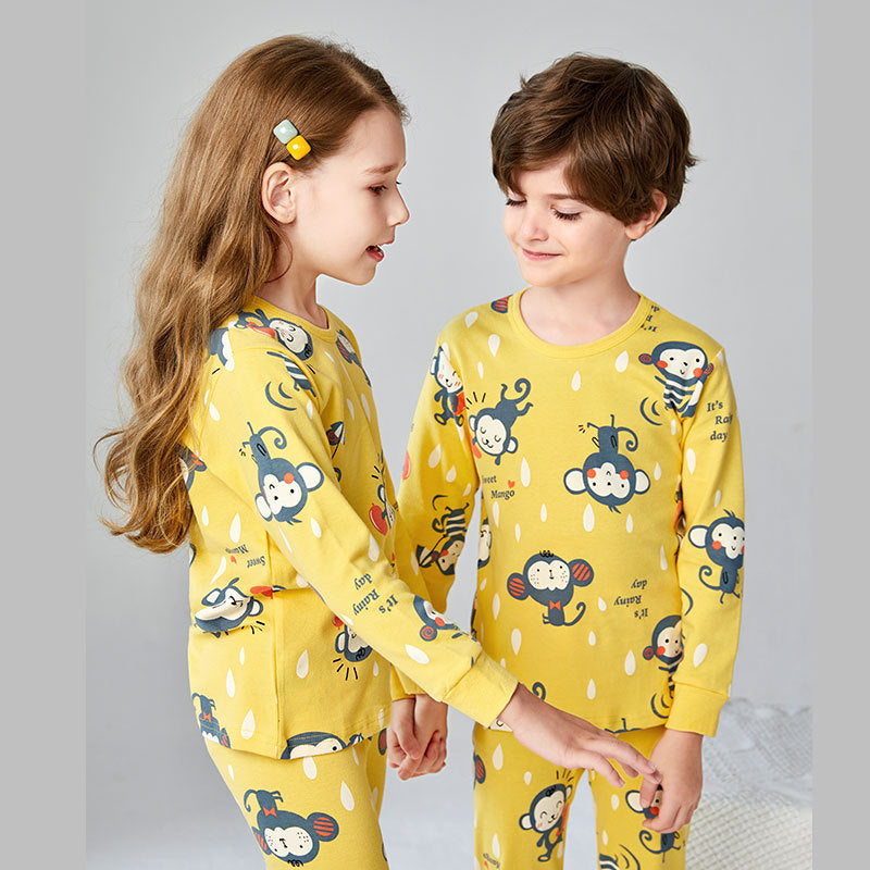 Ensemble pyjama pour enfants en coton, garçons et filles.