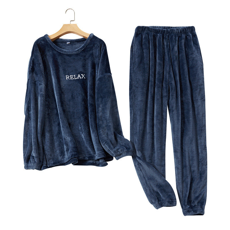 Ensemble de pyjamas en flanelle d'hiver pour couples.