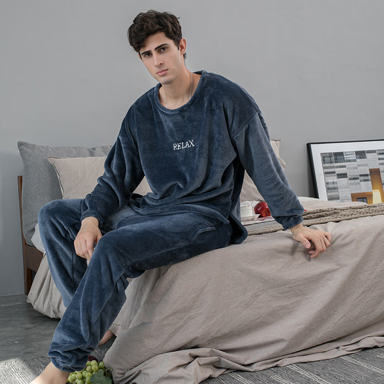 Ensemble de pyjamas en flanelle d'hiver pour couples.