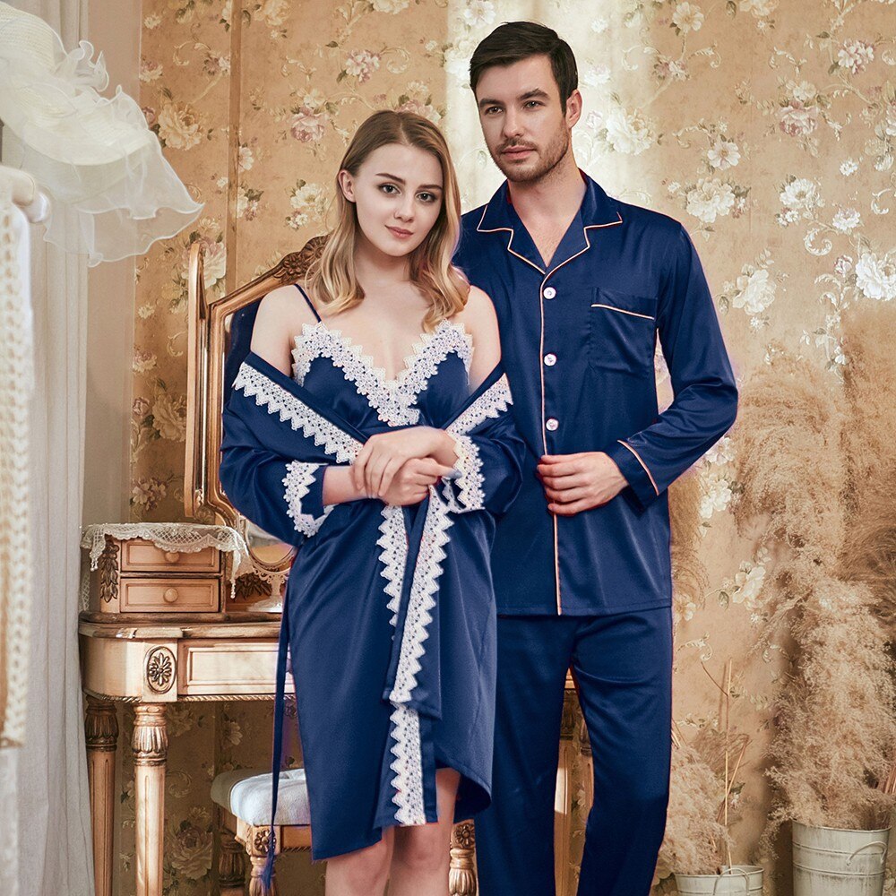 Nuisette en Dentelle avec Porte-jarretelles pour Femme - Pyjamas pour Couple.