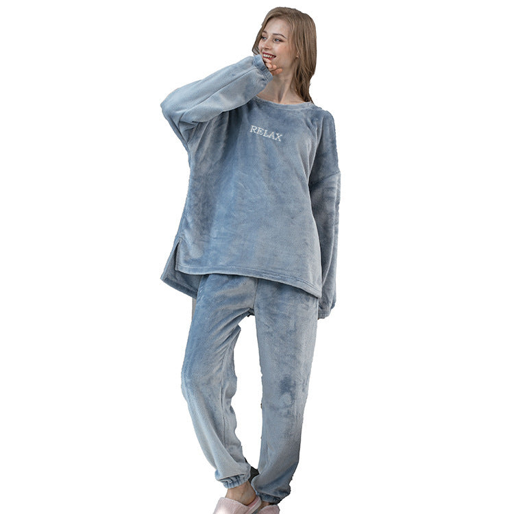 Ensemble de pyjamas en flanelle d'hiver pour couples.