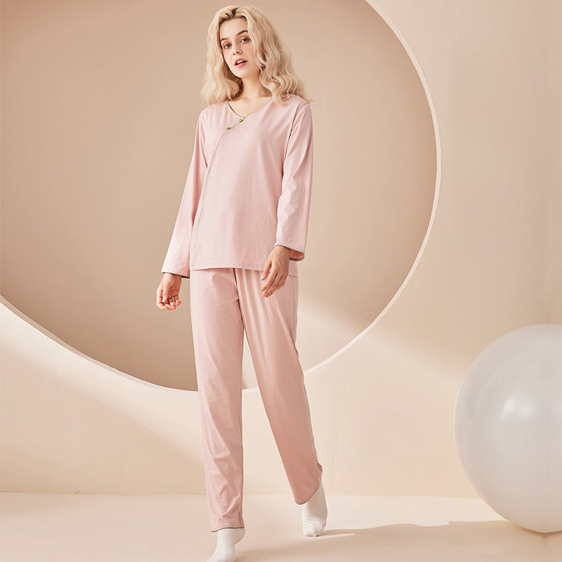 Pyjama  manches longues, pantalon, en coton modal