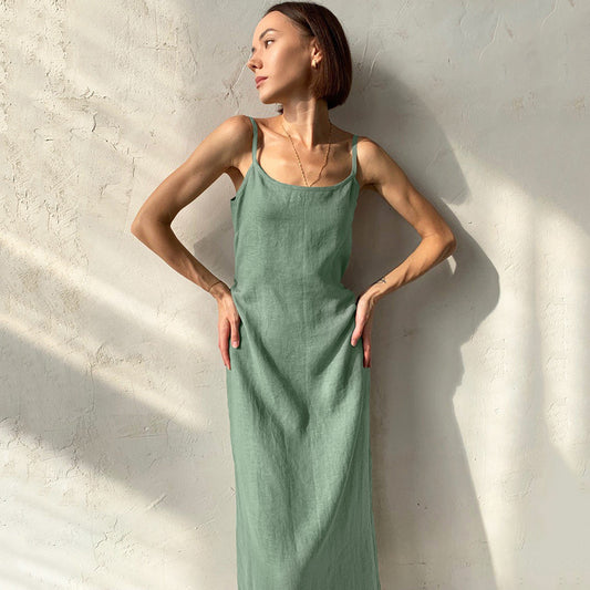 Pyjama Femme à Bretelles en Coton 100%