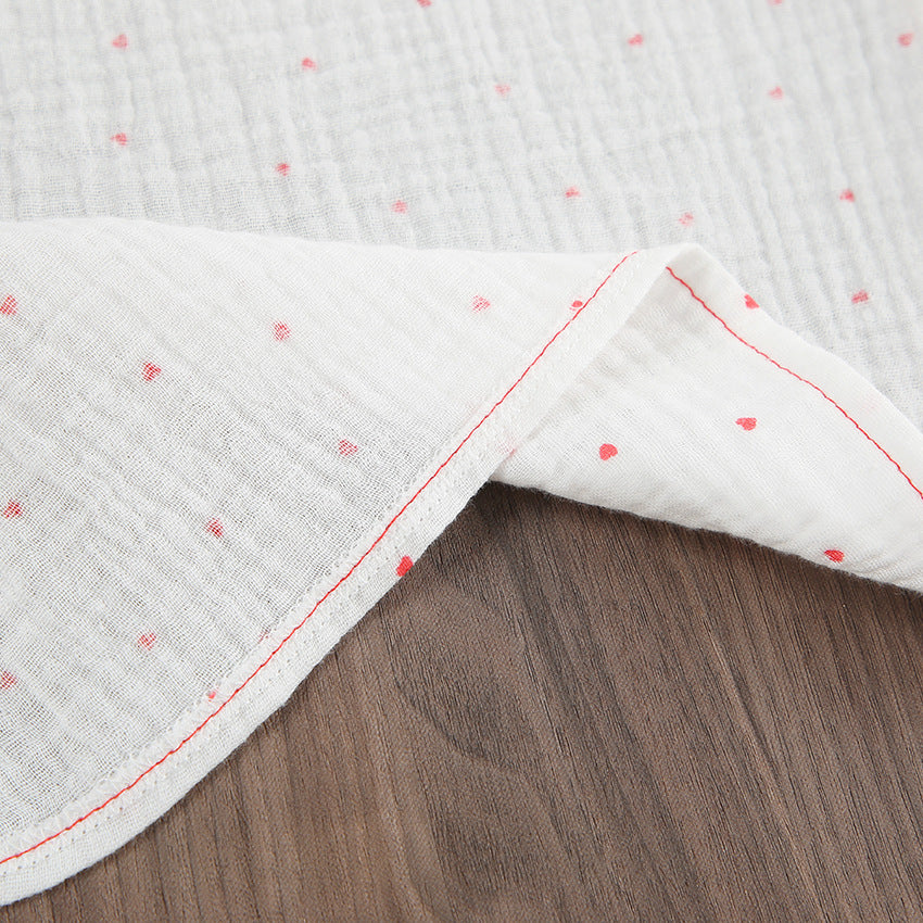 Pyjama Coton à Manches Longues et Short, Motif Cœur