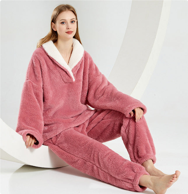 Ensemble de Pyjamas en Flanelle Épais pour Couples