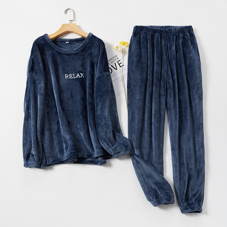 Ensemble de pyjamas en flanelle d'hiver pour couples.